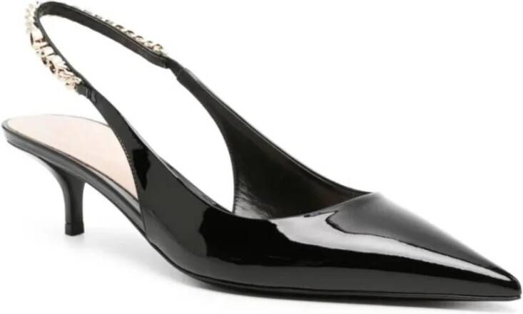 Gucci Nero Patent Leren Slingback Hakken Black Dames