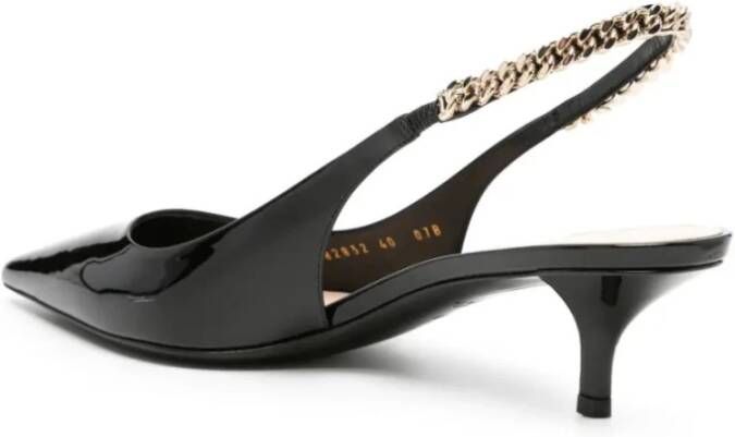 Gucci Nero Patent Leren Slingback Hakken Black Dames