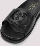 Gucci Platte Sandaal Snit Stijl Black Dames - Thumbnail 4