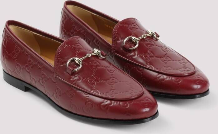 Gucci Rode Jordaan Loafer Schoenen Red Dames