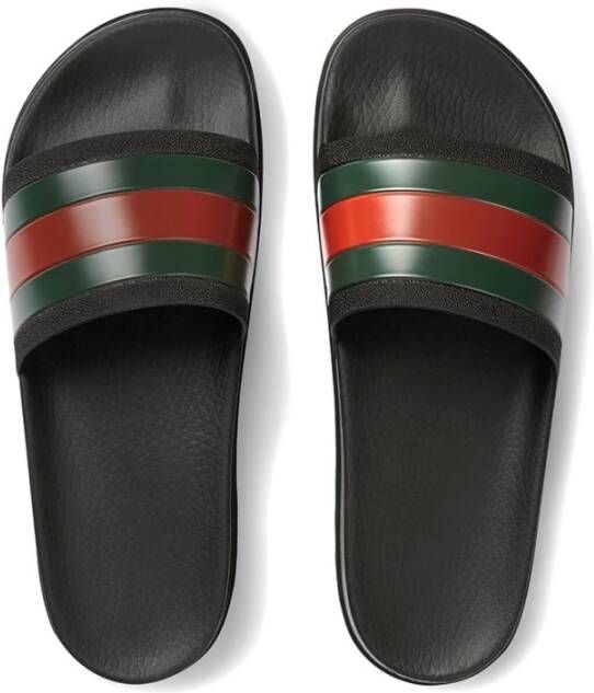 Gucci Signature Web Sandalen Zwart Black Heren