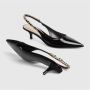 Gucci Signoria Slingbacks met Kettingdetail Black Dames - Thumbnail 4