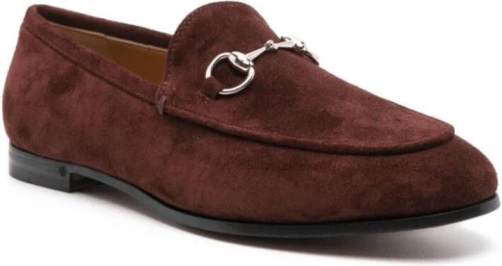 Gucci Suede Horsebit Loafers Chocoladebruin Brown Dames