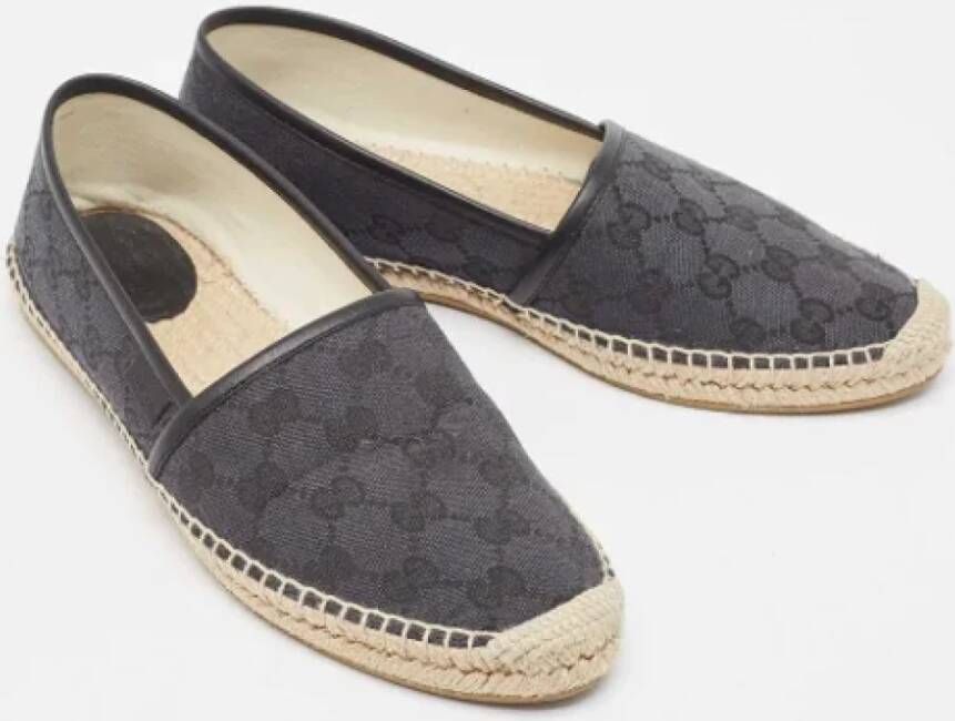 Gucci Vintage Pre-owned Canvas espadrilles Blue Dames