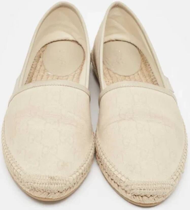 Gucci Vintage Pre-owned Canvas espadrilles Gray Dames