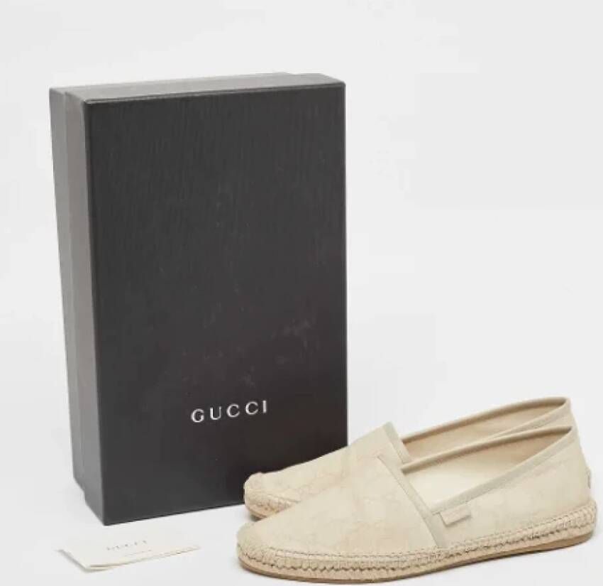 Gucci Vintage Pre-owned Canvas espadrilles Gray Dames