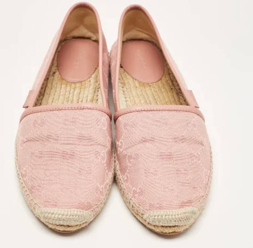 Gucci Vintage Pre-owned Canvas flats Pink Dames