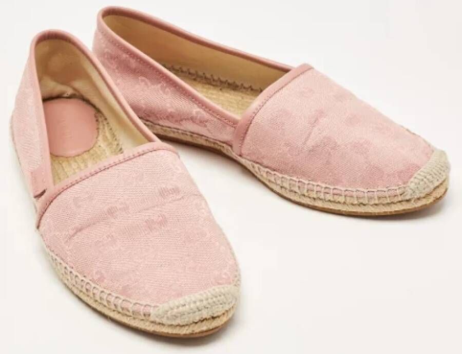 Gucci Vintage Pre-owned Canvas flats Pink Dames