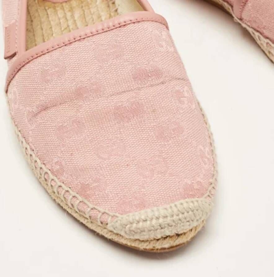 Gucci Vintage Pre-owned Canvas flats Pink Dames