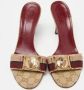 Gucci Vintage Pre-owned Canvas sandals Brown Dames - Thumbnail 3