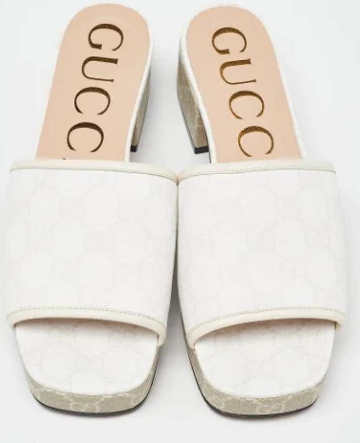 Gucci Vintage Pre-owned Canvas sandals White Dames