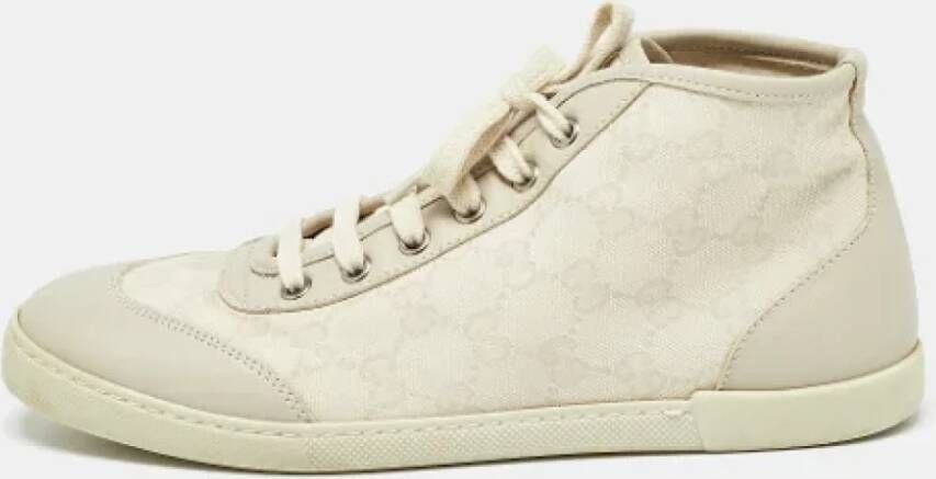 Gucci Vintage Pre-owned Canvas sneakers Beige Dames