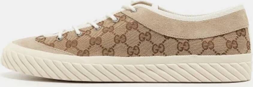 Gucci Vintage Pre-owned Canvas sneakers Beige Heren