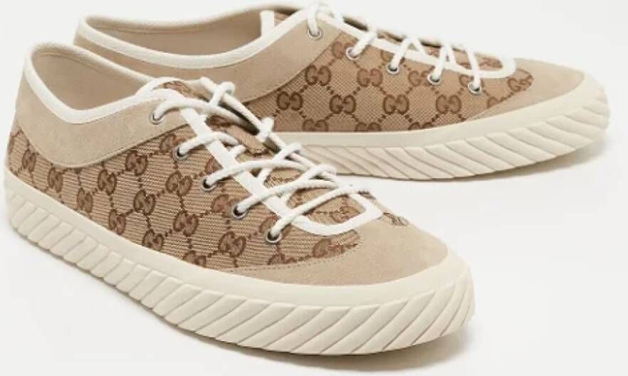 Gucci Vintage Pre-owned Canvas sneakers Beige Heren