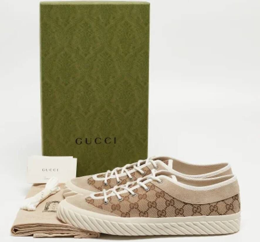 Gucci Vintage Pre-owned Canvas sneakers Beige Heren