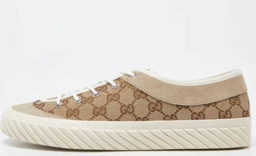 Gucci Vintage Pre-owned Canvas sneakers Beige Heren