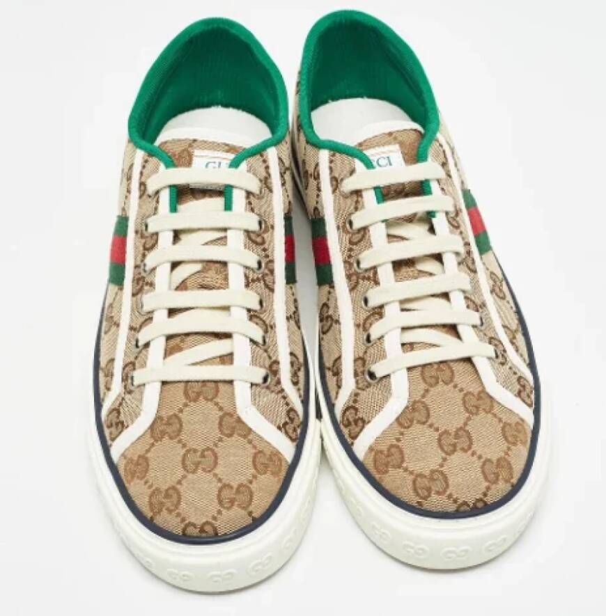 Gucci Vintage Pre-owned Canvas sneakers Beige Heren