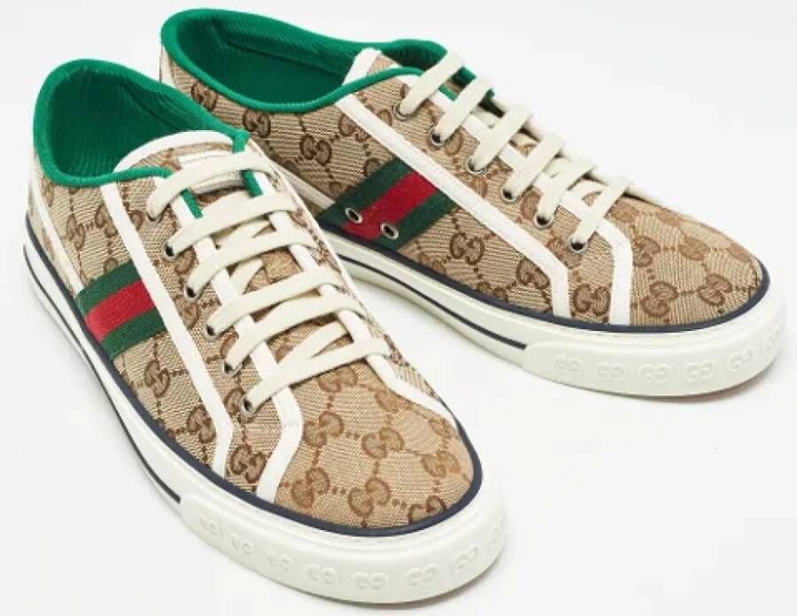 Gucci Vintage Pre-owned Canvas sneakers Beige Heren