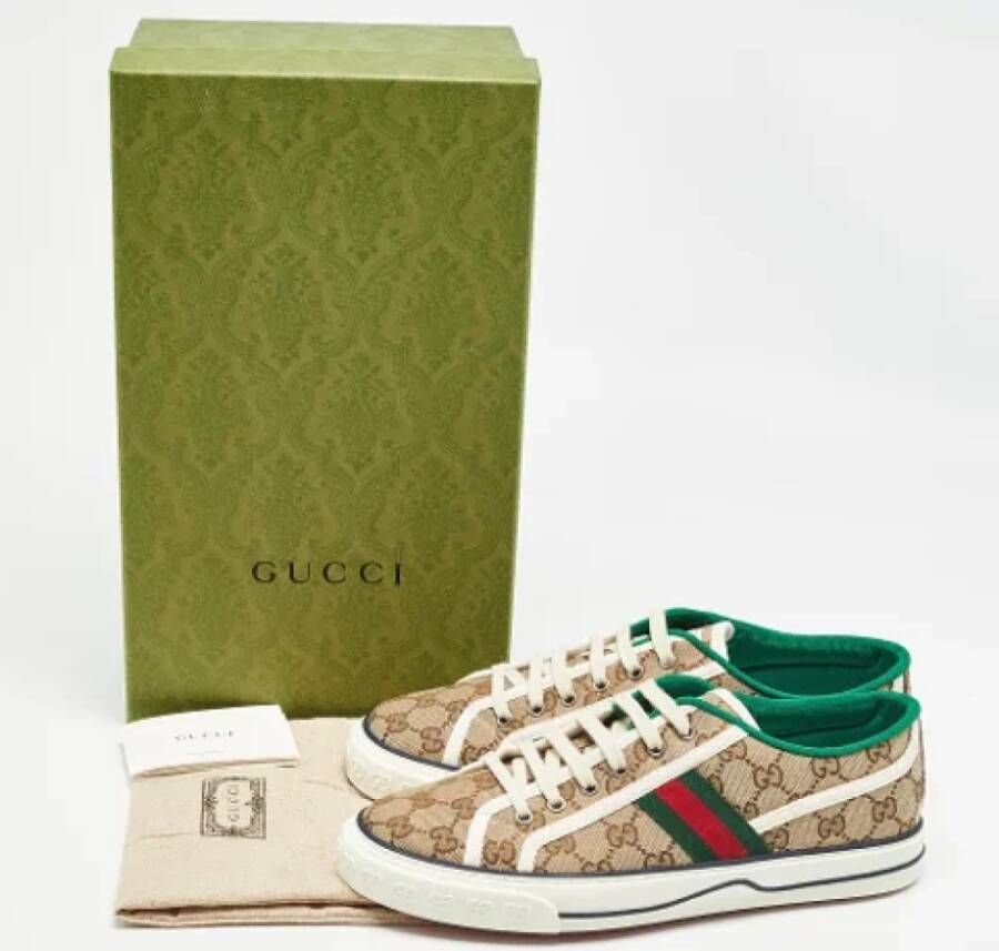 Gucci Vintage Pre-owned Canvas sneakers Beige Heren