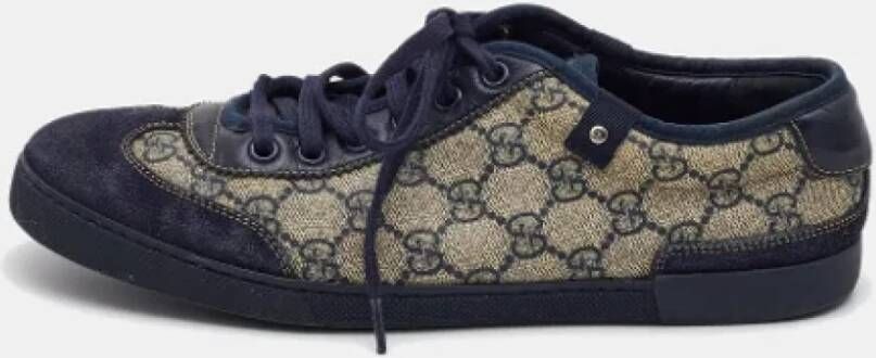 Gucci Vintage Pre-owned Canvas sneakers Blue Dames