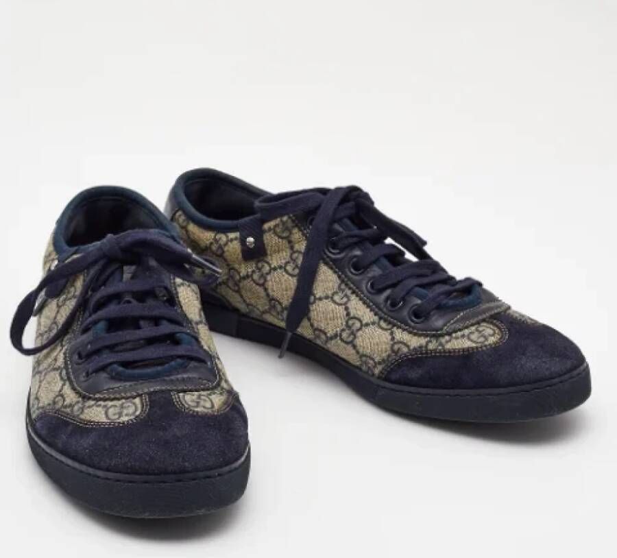 Gucci Vintage Pre-owned Canvas sneakers Blue Dames