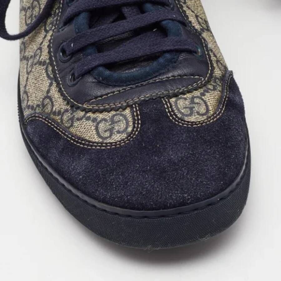 Gucci Vintage Pre-owned Canvas sneakers Blue Dames