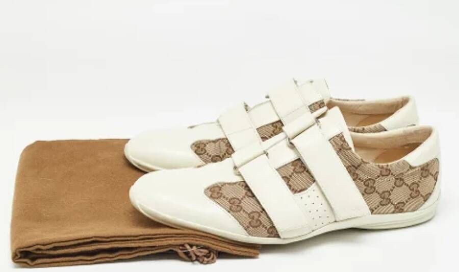 Gucci Vintage Pre-owned Canvas sneakers White Dames