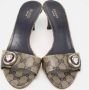 Gucci Vintage Pre-owned Coated canvas sandals Brown Dames - Thumbnail 2