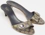 Gucci Vintage Pre-owned Coated canvas sandals Brown Dames - Thumbnail 3