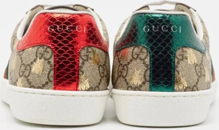 Gucci Vintage Pre-owned Coated canvas sneakers Beige Heren