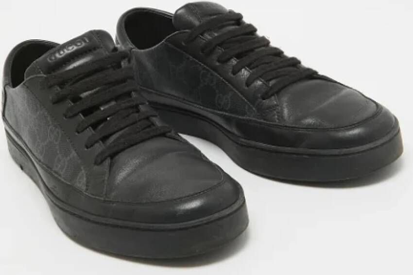 Gucci Vintage Pre-owned Coated canvas sneakers Black Heren