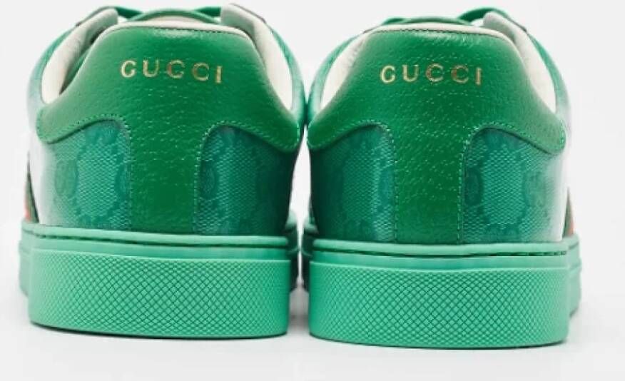 Gucci Vintage Pre-owned Coated canvas sneakers Green Heren