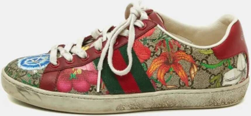 Gucci Vintage Pre-owned Coated canvas sneakers Multicolor Dames