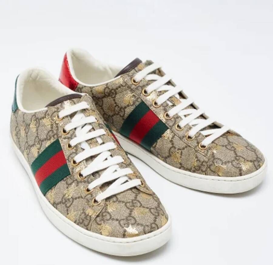 Gucci Vintage Pre-owned Coated canvas sneakers Multicolor Dames