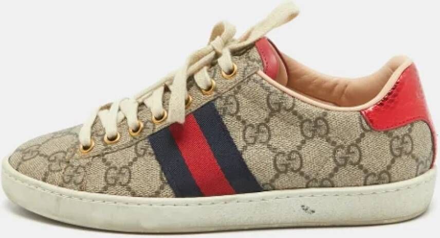 Gucci Vintage Pre-owned Coated canvas sneakers Multicolor Dames