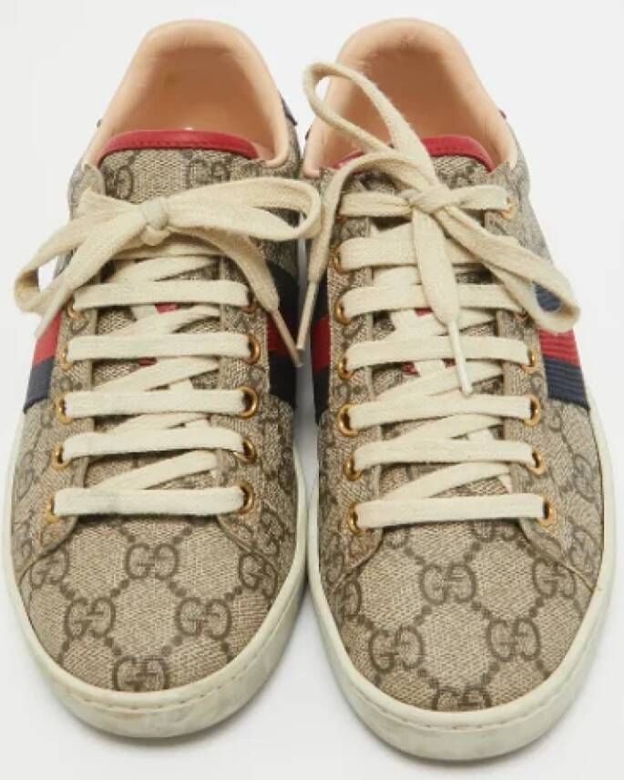 Gucci Vintage Pre-owned Coated canvas sneakers Multicolor Dames