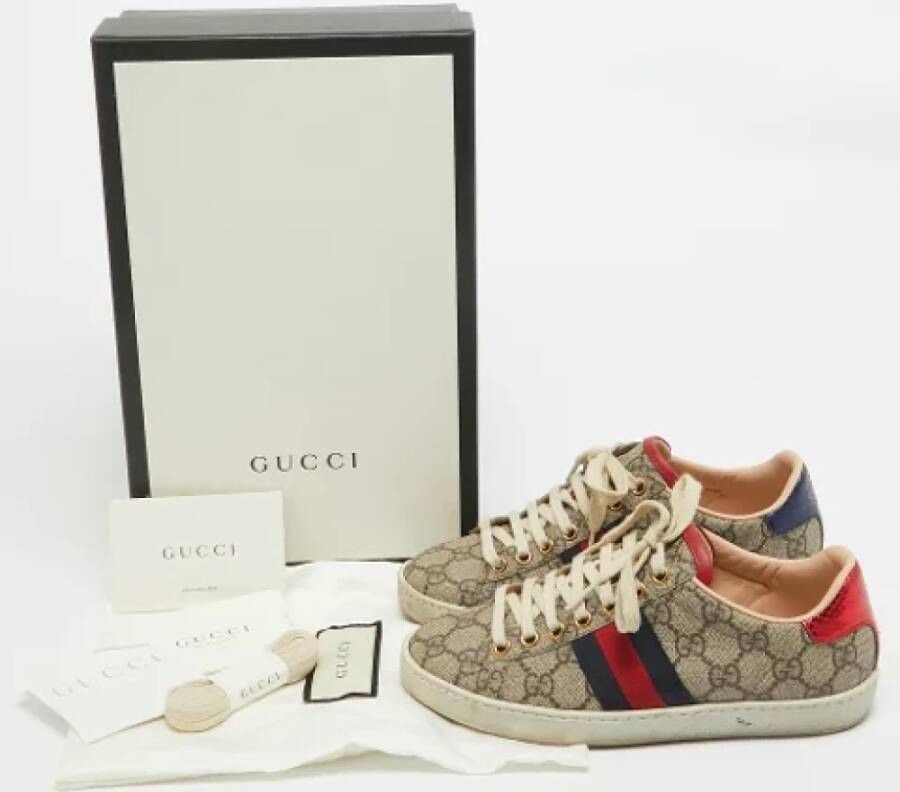 Gucci Vintage Pre-owned Coated canvas sneakers Multicolor Dames