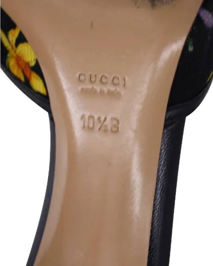 Gucci Vintage Pre-owned Cotton sandals Black Dames