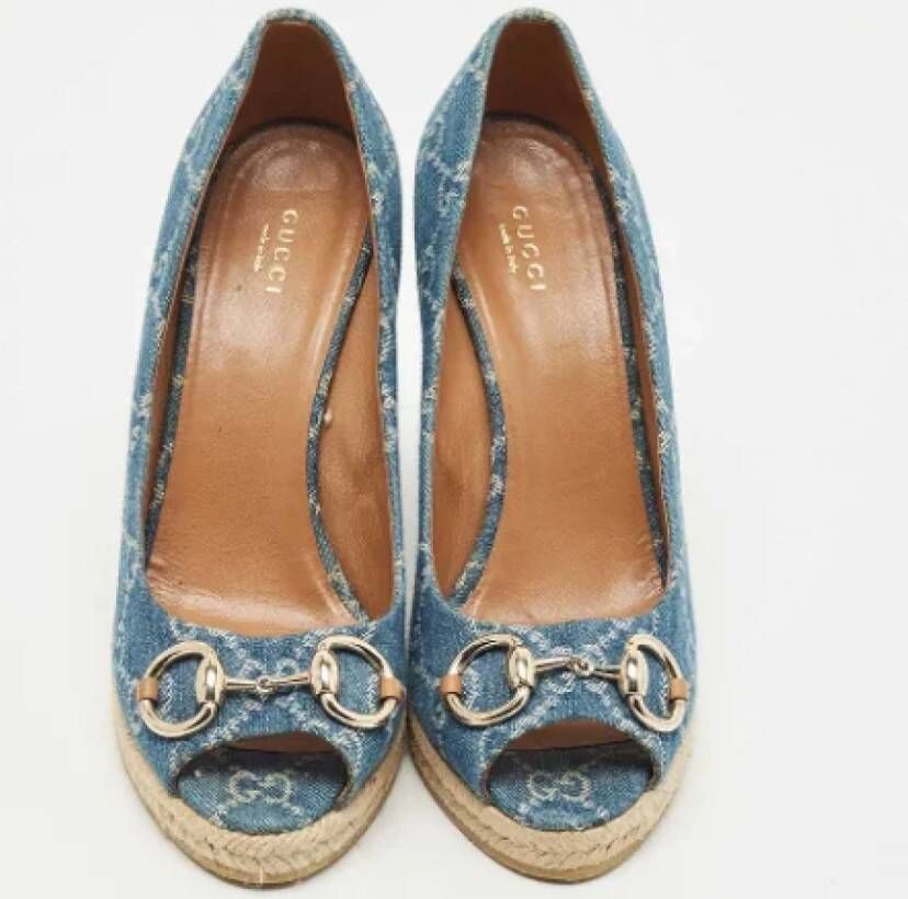 Gucci Vintage Pre-owned Denim heels Blue Dames