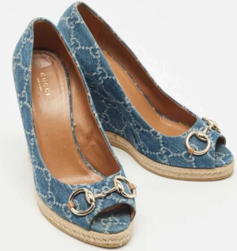 Gucci Vintage Pre-owned Denim heels Blue Dames