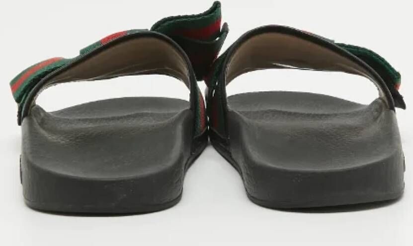 Gucci Vintage Pre-owned Fabric flats Black Dames