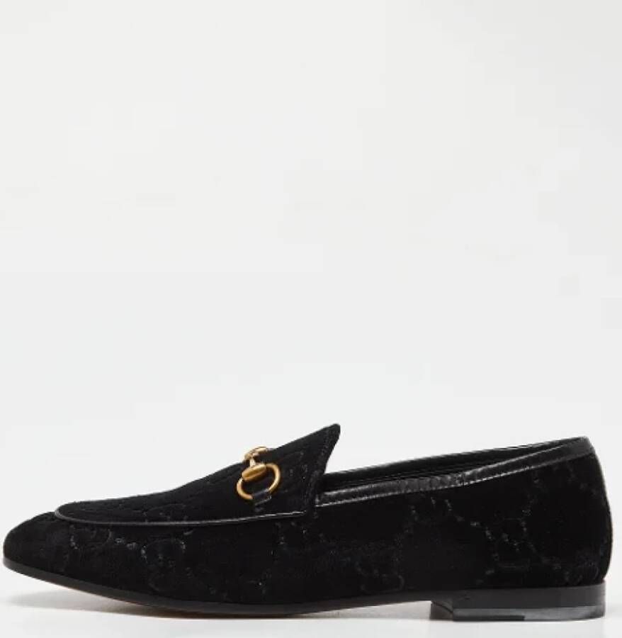 Gucci Vintage Pre-owned Fabric flats Black Dames