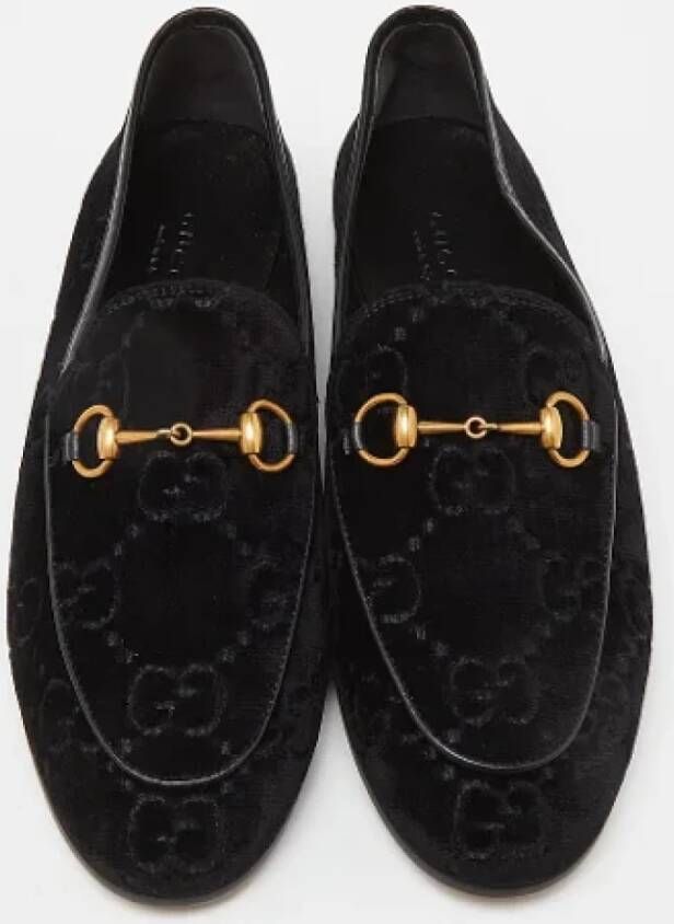 Gucci Vintage Pre-owned Fabric flats Black Dames