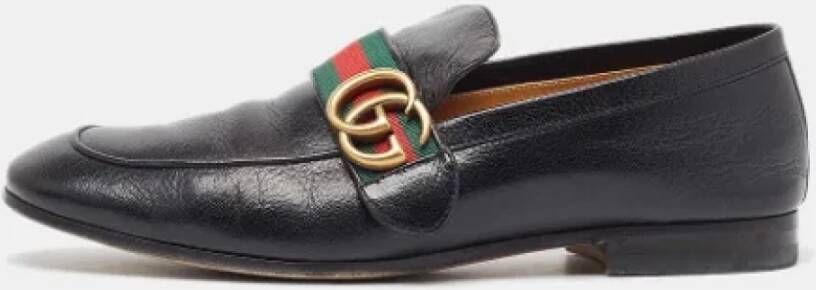 Gucci Vintage Pre-owned Fabric flats Black Dames