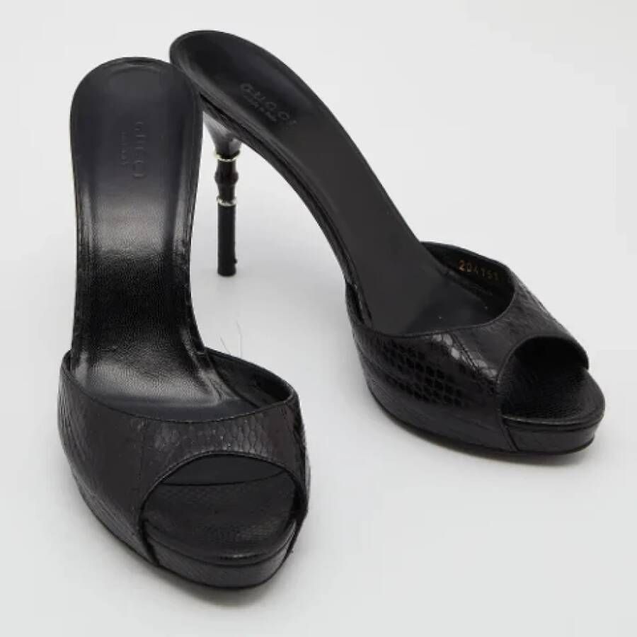 Gucci Vintage Pre-owned Fabric sandals Black Dames