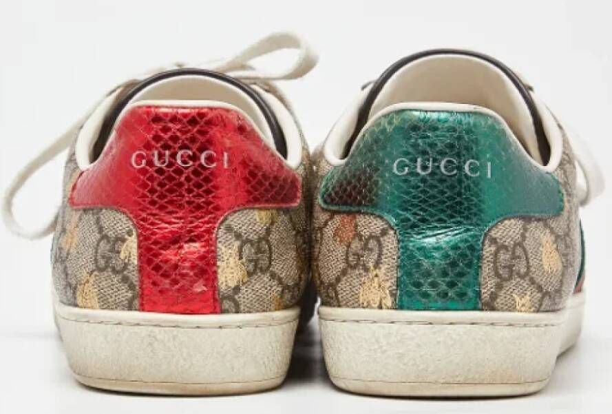 Gucci Vintage Pre-owned Fabric sneakers Beige Dames