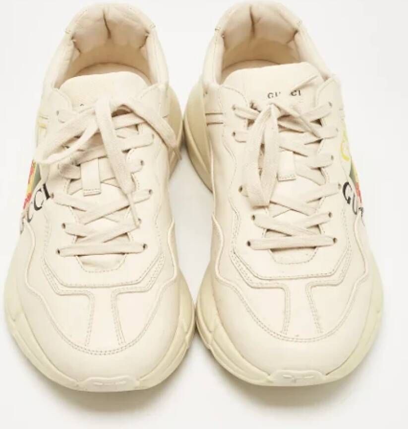 Gucci Vintage Pre-owned Fabric sneakers Beige Heren