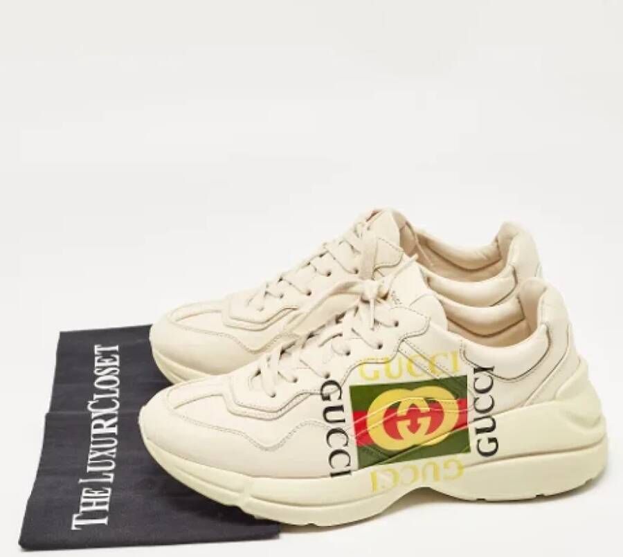 Gucci Vintage Pre-owned Fabric sneakers Beige Heren