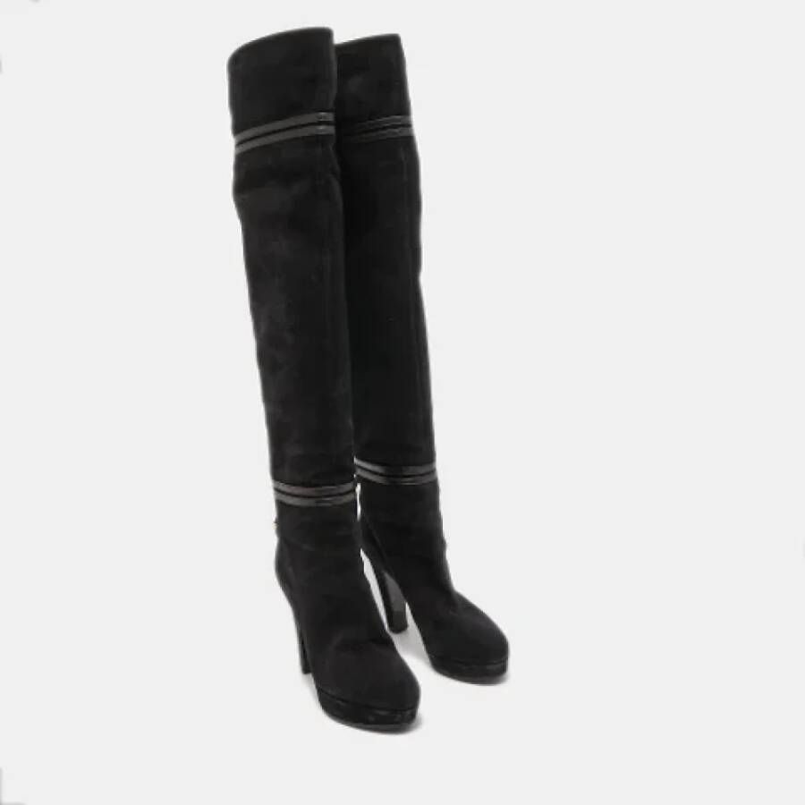 Gucci Vintage Pre-owned Leather boots Black Dames