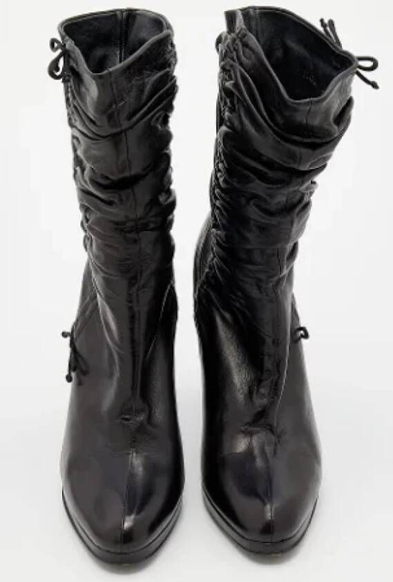 Gucci Vintage Pre-owned Leather boots Black Dames